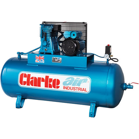 Clarke XE18/200 (OL) 18cfm 200 Litre 4HP Industrial Air Compressor (230V) 