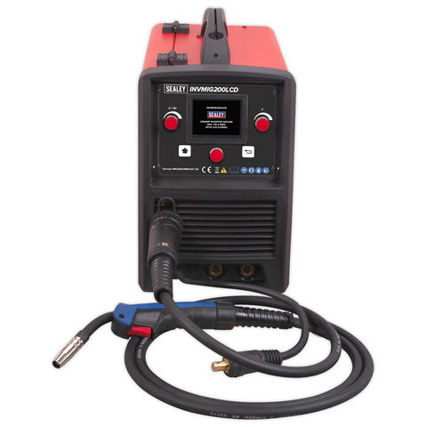 Sealey INVMIG200LCD Inverter Welder MIG, TIG & MMA 200Amp with LCD Screen
