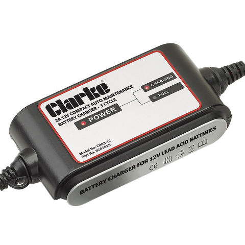 Clarke CBO3-12 12V 2A Auto Battery Charger/Maintainer – 3 Stage