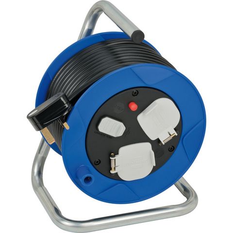 Brennenstuhl Compact 15m 2-way cable reel with 2 USB sockets