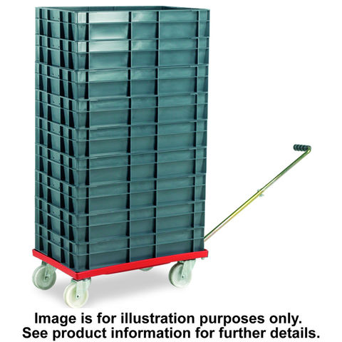 Barton Storage 88880-01WH/6417 Euro Container Dolly With Handle & 7 x 30L Containers