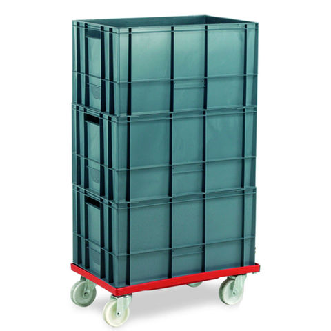 Barton Storage 88880-01PP/6432 Euro Container Dolly With 3 x 60L Containers