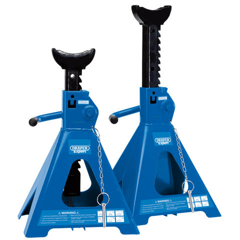 Draper ARAS05-E Pair of Pneumatic Rise Ratcheting Axle Stands (5 Tonne per stand)