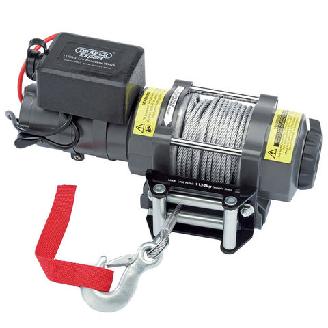 Draper Expert 1134kg Recovery Winch - Steel Rope (12V) 
