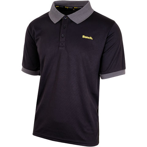 Bench Black/Grey Lightweight Poly Polo Shirt - Various Sizes