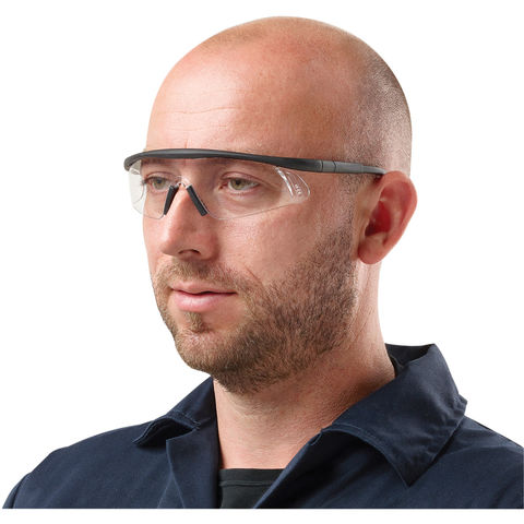 Clarke SCS1 Clear Safety Glasses with Adjustable Arms