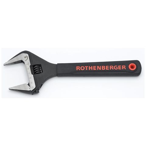 Rothenberger Adjustable Wrench Wide Jaw 10" with Soft Jaw Protector