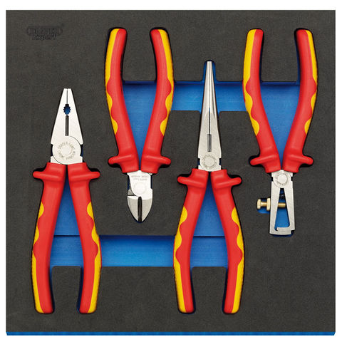 Draper IT-EVA4 4 Piece VDE Approved Fully Insulated Plier Set