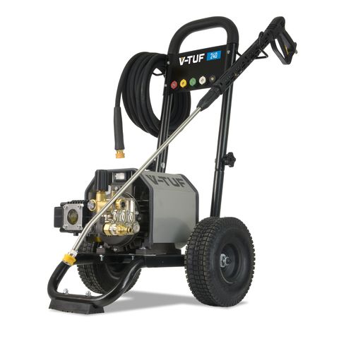 V-TUF 240 -1450psi, 100Bar, 12L/min Compact, Industrial, Mobile Electric Pressure Washer - Stainless cover (230V)