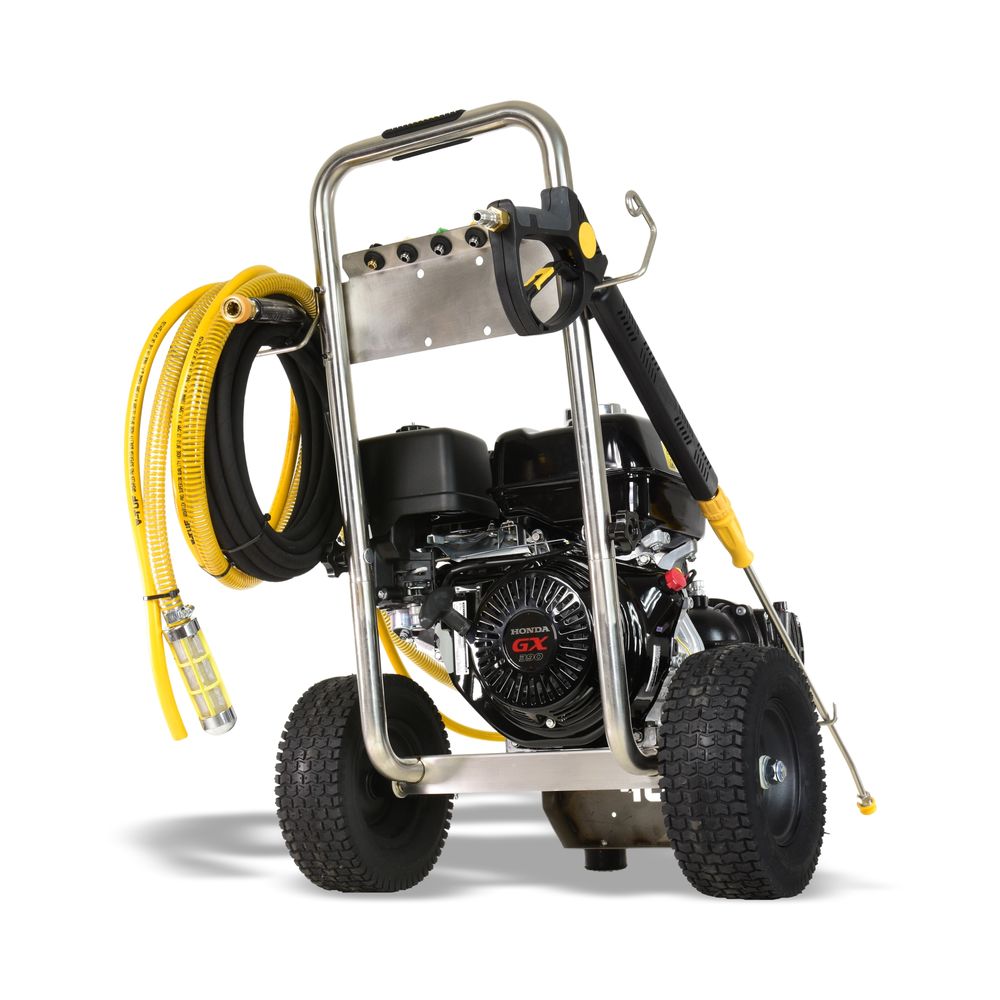 V TUF GB110 13HP Trolley Mounted Petrol Pressure Washer With Gearbox