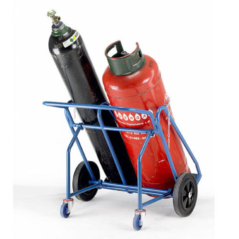 Barton Oxygen Propane Cylinder Trolley with Rear Wheels