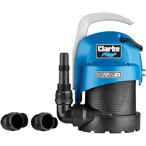Clarke CWP200 1 1/4" 220W 95Lpm 5.5m Head Submersible Clean Water Pump (230V)