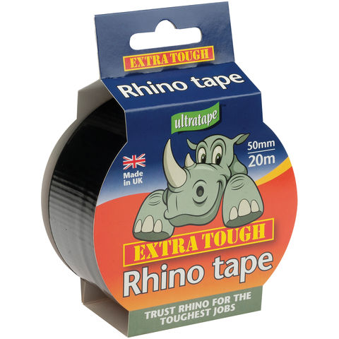 Ultratape 50mm x 20m Extra Tough Black Cloth Rhino Tape