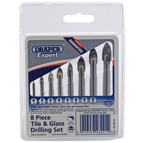 Draper TGDSET Expert 8 Piece Tile and Glass Drilling Set