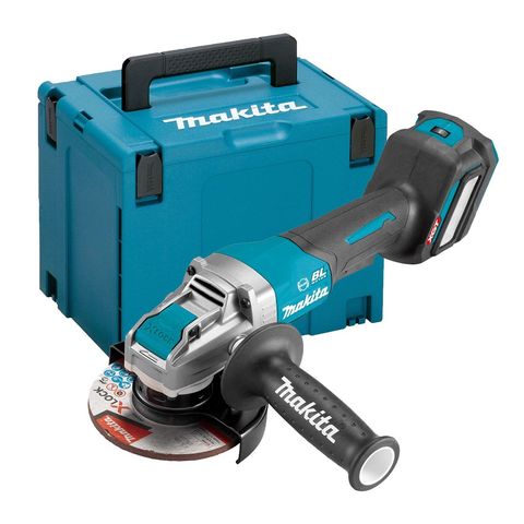 Makita GA041GZ01 40VMAX XGT 125mm Angle Grinder (Bare Unit) with Disc and MakPac Case