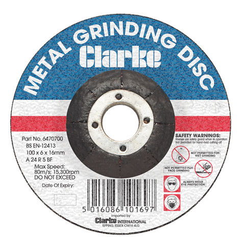Clarke 100mm Metal Grinding Disc