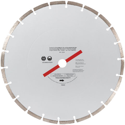 300mm (12") Segmented Silver Diamond Dry Cutting Disc