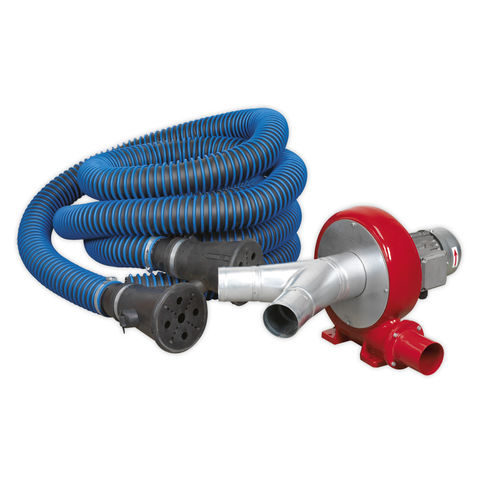 Sealey EFS102 Exhaust Fume Extraction System 230V - 370W (Twin Duct)