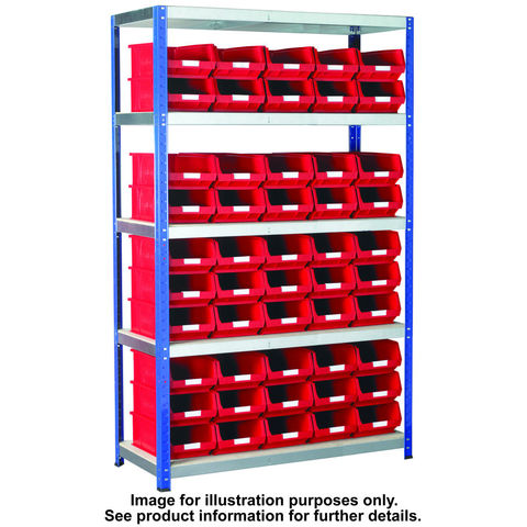 Barton Storage Eco-Rax TC Shelving Unit With 50 TC4 Blue Containers