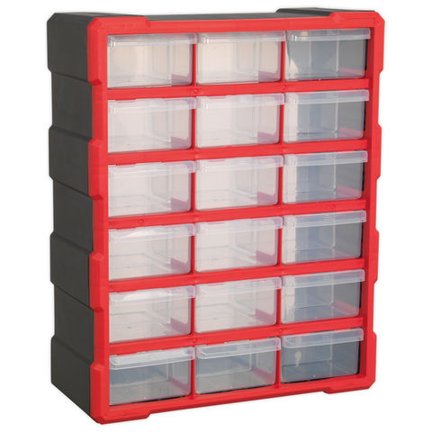 Sealey APDC18R 18 Drawer Cabinet - Red/Black