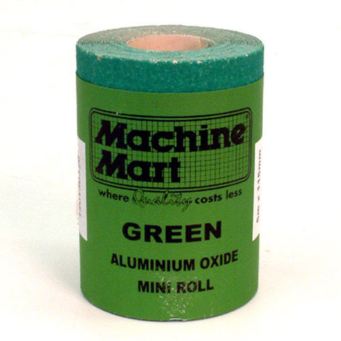 Green Aluminium Oxide Paper - 5m Roll, 100 Grit