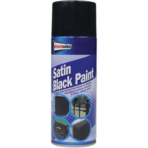 Streetwize Satin Black Paint Spray