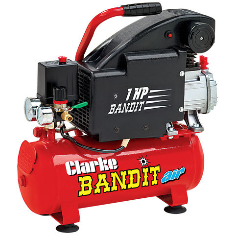 Clarke Bandit V 4.2cfm 8Litre 1HP Air Compressor (230V)