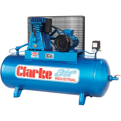 Clarke XE25/200 (WIS) 23cfm 200 Litre 5.5HP Industrial Air Compressor (400V)