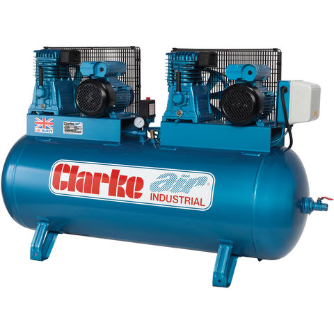 Clarke XE29/270 (O/L) 28cfm 270 Litre 2x3HP Industrial Air Compressor (230V)