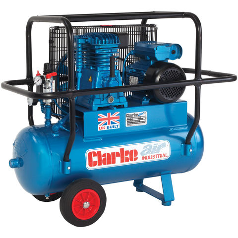 Clarke XEP15H/50 (OL) 14cfm 50 Litre 3HP Industrial Air Compressor with Cage (230V)