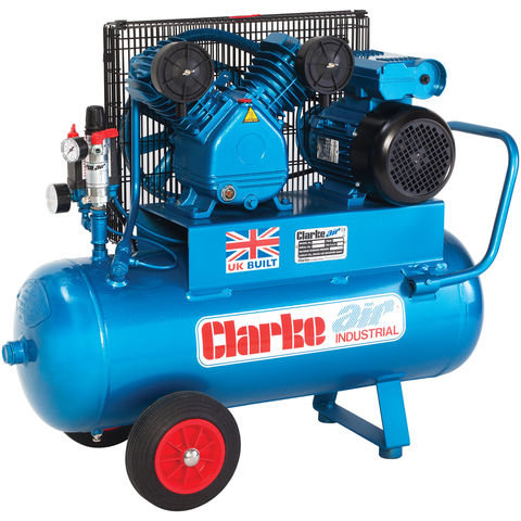 Clarke XEPV16/50 (OL) 14cfm 50 Litre 3HP Portable Industrial Air Compressor (110V)