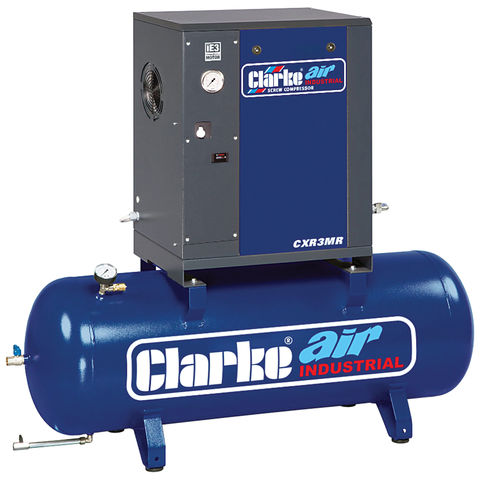Clarke CXR3MR 8.5cfm 200 Litre 3HP Industrial Screw Compressor (230V)