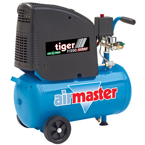 Image of Airmaster Airmaster Tiger 7/250 7cfm 24Litre 2HP Oil Free Air Compressor (230V)