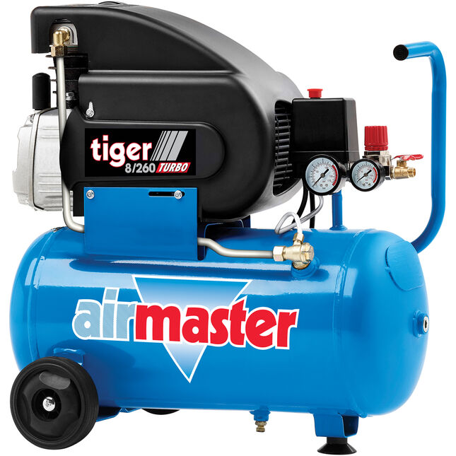 Airmaster Tiger 8/260 7cfm 24 Litre 2hp Air Compressor -230v-