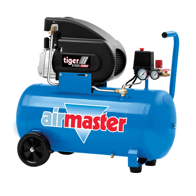 Airmaster Tiger 8/550 7cfm 50 Litre 2hp Air Compressor -230v-