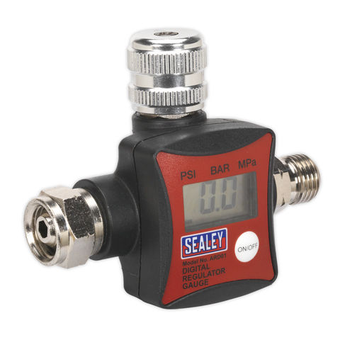 Image of Sealey Sealey ARD01 On-Gun Air Pressure Regulator/Gauge Digital