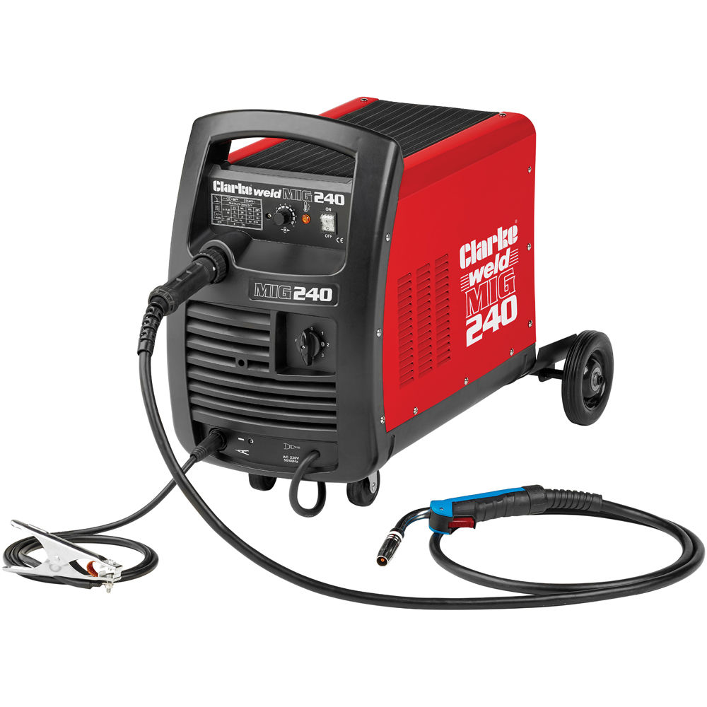 Clarke MIG240 240 Amp Gas/No Gas Dual Purpose MIG Welders - Machine ...