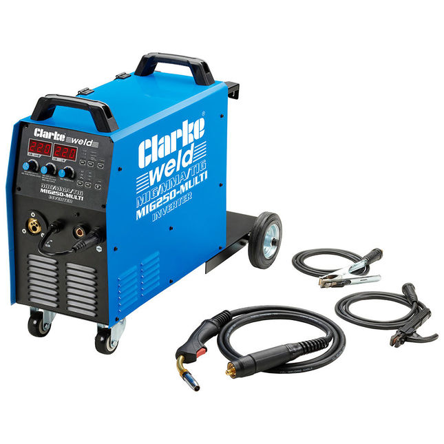 Image of Clarke MIG250MULTI 220A MIG/MMA/TIG Inverter Welder