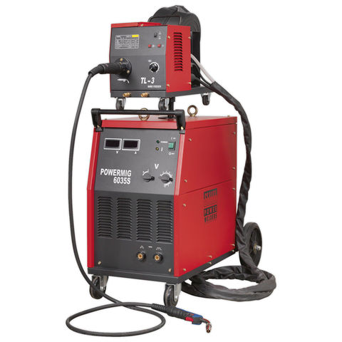 Image of Sealey Sealey POWERMIG6035S 350Amp Professional MIG Welder (400V) with Binzel® Euro Torch & Portable Wire Drive