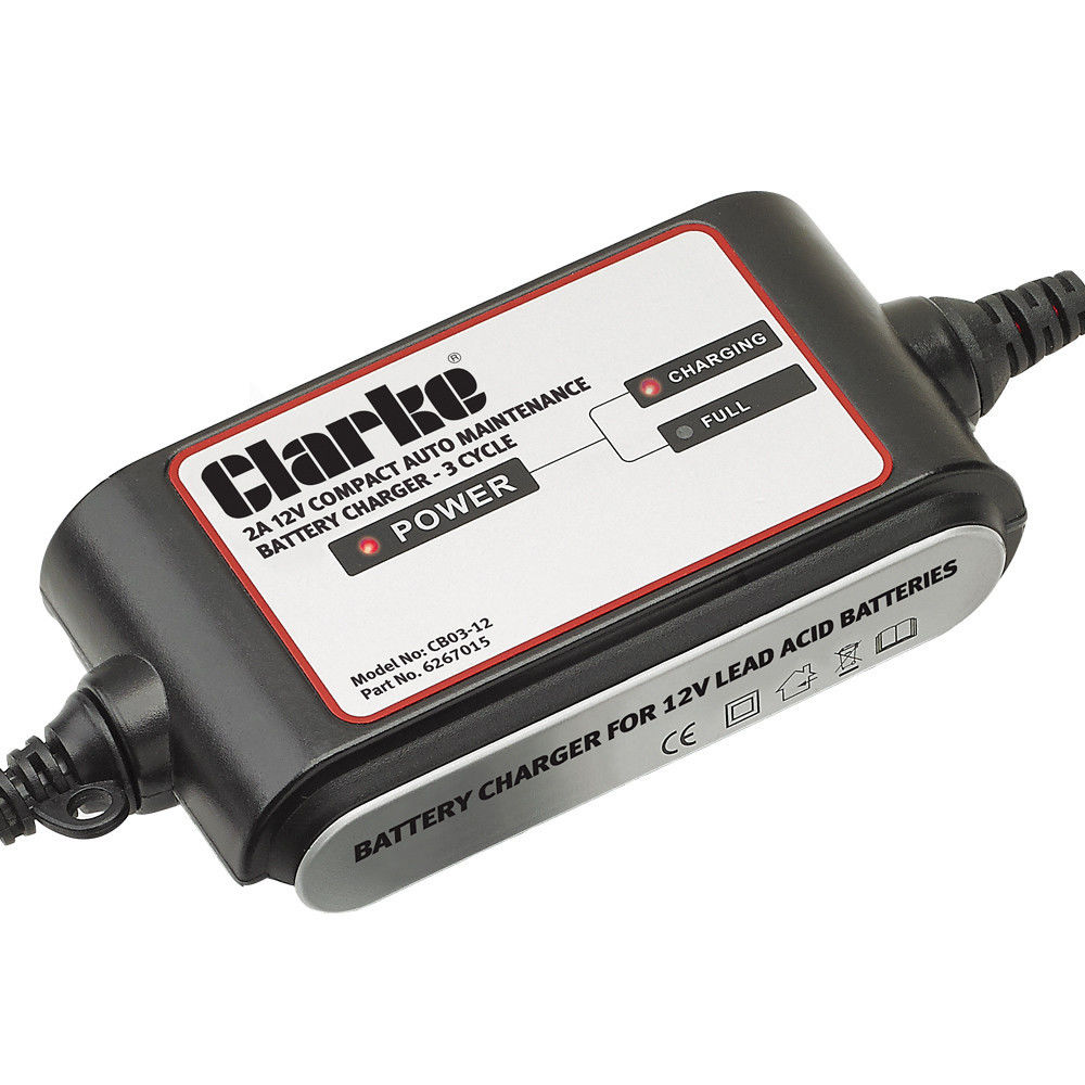 Clarke CBO3-12 12V 2A Auto Battery Charger/Maintainer – 3 Stage - Machine  Mart - Machine Mart