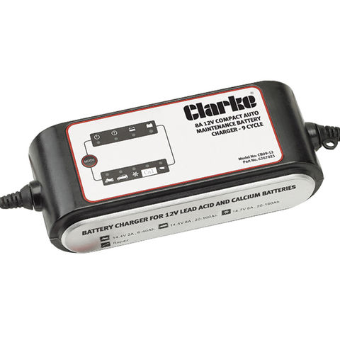 Clarke CBO9-12 12V 8A Auto Battery Charger/Maintainer – 9 Stage