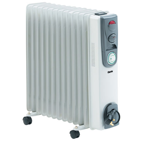 Clarke OFR 13/250 2.5kW Oil Filled Radiator With Timer