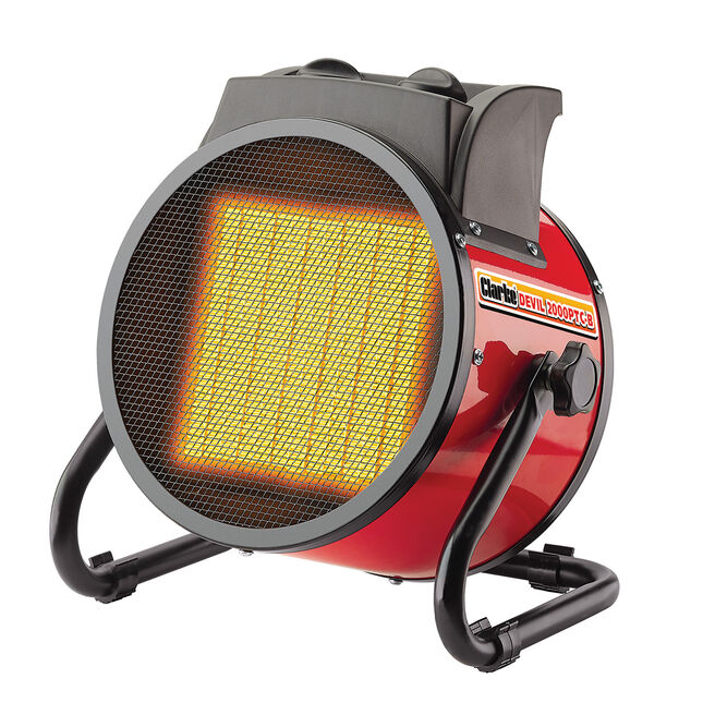 Clarke DEVIL 2000PTC-B 2kW Ceramic Fan Heater (230V)