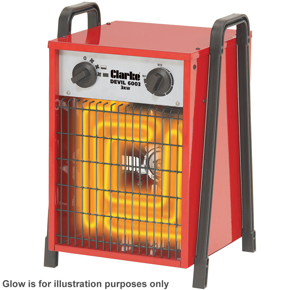 Clarke Devil 6003 3kW Industrial Electric Fan Heater (230V) - Machine Mart  - Machine Mart