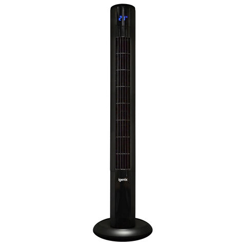 Image of igenix Igenix 36 Inch Digital Tower Fan with Alexa Connection Black