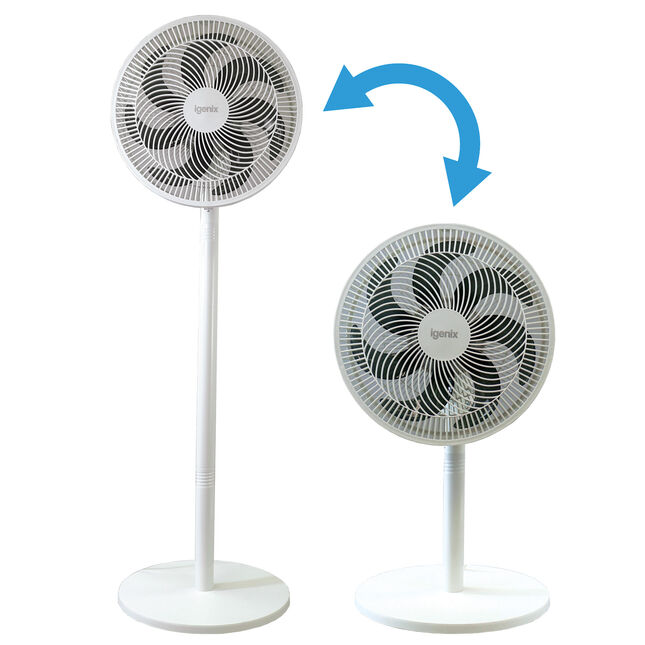 Igenix IGFP012W 12” Pedestal & Desk Fan White (230V)