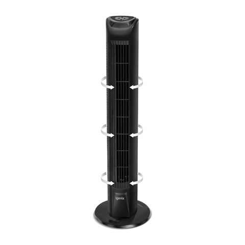 Igenix DF0035TBL 29" Digital Inch Tower Fan with Remote Control Black (230V)