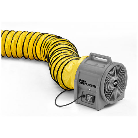 Image of Clarke Clarke 12” Flexible PVC Duct for Contractor CON305 and CON350 Ventilation Fans - Yellow