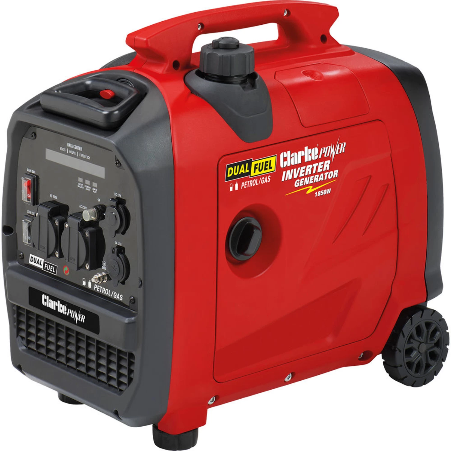 Clarke DFI1950 1.85kVA Duel Fuel Petrol / LPG Inverter Generator