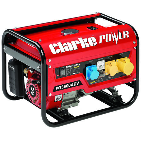 Clarke PG3800ADV EURO5 3kVA  Dual Voltage (230/110v) Petrol Generator
